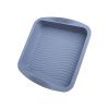 1pc Square Silicone Cake Pan Wave Pattern Toast Bread Baking Pan Easy To Wash High Temperature Resistant Oven Silicone Cake Mold - Grey