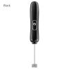 Handheld Electric Milk Frother Egg Beater Maker Kitchen Drink Foamer Mixer Coffee Creamer Whisk Frothy Stirring Tools - Black