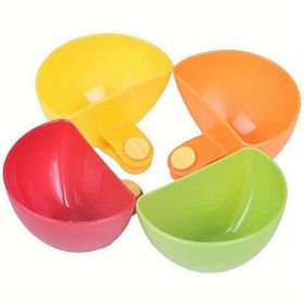 4pcs Seasoning Sugar Salad Tomato Sauce Bowl; Plate Clip Seasoning Bowl; Pickles Kitchen Clip Bowl Dipping Sauce Small Clip Seasoning Dish Plate Bowl