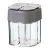 Four-in-one Sauce Sub-bottling; Creative Outdoor Barbecue Portable Transparent Seasoning Box - Grey