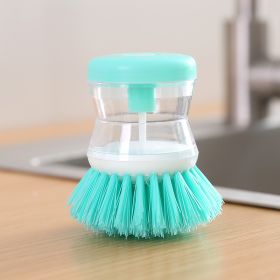 Cleaning Brush; A Multi-functional Brush That Automatically Adds Detergent; Used For Washing Dishes; Brushing Pots; And Brushing Basins - Green