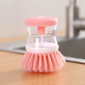 Cleaning Brush; A Multi-functional Brush That Automatically Adds Detergent; Used For Washing Dishes; Brushing Pots; And Brushing Basins - Pink