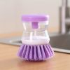 Cleaning Brush; A Multi-functional Brush That Automatically Adds Detergent; Used For Washing Dishes; Brushing Pots; And Brushing Basins - Purple