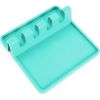 1pc Silicone Utensil Rest With Drip Pad For Multiple Utensils; Heat-Resistant; BPA-Free Spoon Rest & Spoon Holder For Stove Top - Mint Color