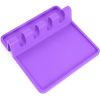 1pc Silicone Utensil Rest With Drip Pad For Multiple Utensils; Heat-Resistant; BPA-Free Spoon Rest & Spoon Holder For Stove Top - Purple