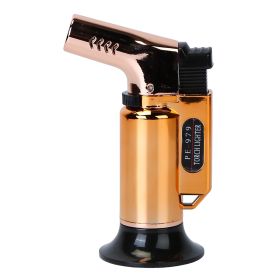 Culinary Butane Torch Lighter Refillable Blow Torch Adjustable Flame Kitchen Cooking BBQ Torch (Gas Not Included) - Gold