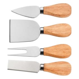 Stainless Steel Cheese Knife Set Kitchen Baking Knife Household Butter Cheese Knife Pizza Knife Fork Shovel (storage Box Not Included) - 4pcs/set