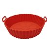 1/2pcs Air Fryer Silicone Pot; Reusable Air Fryer Liners; Silicone Air Fryer Basket; Food Safe Air Fryer Accessories - 1PCS Crimson