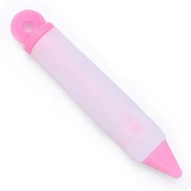 Food Writing Decorating Pen, Nozzle Tool Squeeze Cream Chocolate Cupcakes Piping Icing Cake Dessert Pen Baking Gun - Pink