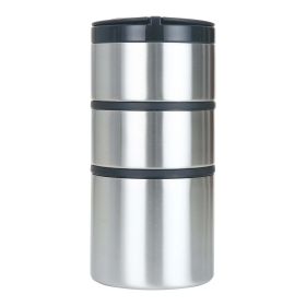 Mainstays Stacking Food Jar, Stainless Steel, 41 oz - Mainstays