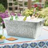 Better Homes & Gardens- Large Rectangle Galvanized Tub, 22 in L x 15 in W x 10 in H - Bar & Wine Tools