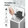 26lbs/24h Portable Countertop Ice Maker Machine with Scoop - sliver