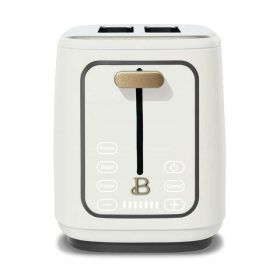 2-Slice Toaster with Touch-Activated Display, White Icing by Drew Barrymore - white