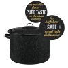 21-Quart Stock Pot with Lid - black