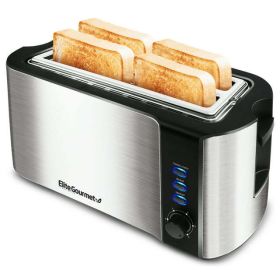 New Stainless Steel 4 Slice Long Slot Toaster - Stainless Steel