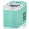 26 lbs Countertop LCD Display Ice Maker with Ice Scoop - green