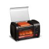 Elite Gourmet EHD-051B New Cuisine Hot Dog Roller and Toaster Oven, Black - Elite Gourmet