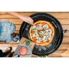 Cast Iron Seasoned Pizza Pan - black.