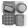 12-Piece Nonstick Steel Bakeware Set, Cookie Pan Set, Gray - Gray