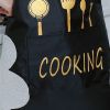 EW Kitchen Wipe Hand Apron Waterproof and Grease Resistant - Black b314