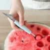 Steel Fruit Digger Cutting Watermelon Artifact Fruit Ball Digging Ball Ice Cream Round Spoon Fruit Cutting Carving Knife - blue