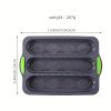 1pc; Silicone Baguette Pan; French Bread Baking Pan; Perforated 3 Loaves Baguettes Bakery Tray; Baking Tools; Kitchen Gadgets; Home Kitchen Items - Mu