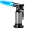 Culinary Butane Torch Lighter Refillable Blow Torch Adjustable Flame Kitchen Cooking BBQ Torch (Gas Not Included) - black