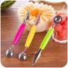 Steel Fruit Digger Cutting Watermelon Artifact Fruit Ball Digging Ball Ice Cream Round Spoon Fruit Cutting Carving Knife - Green