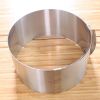 Stainless Steel Cake Ring Adjustable Round Cake Mold Mousse Ring Baking Tool - Silver