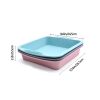 1pc Square Silicone Cake Pan Wave Pattern Toast Bread Baking Pan Easy To Wash High Temperature Resistant Oven Silicone Cake Mold - Pink