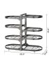 8 Tier Pots and Pans Lid Organizer Rack Holder, Adjustable Pot Organizer Rack for Under Cabinet, Pot Rack for Kitchen Organization and Storage  - Blac