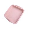 1pc Square Silicone Cake Pan Wave Pattern Toast Bread Baking Pan Easy To Wash High Temperature Resistant Oven Silicone Cake Mold - Blue