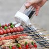 Four-in-one Sauce Sub-bottling; Creative Outdoor Barbecue Portable Transparent Seasoning Box - Grey