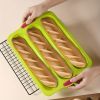 1pc; Silicone Baguette Pan; French Bread Baking Pan; Perforated 3 Loaves Baguettes Bakery Tray; Baking Tools; Kitchen Gadgets; Home Kitchen Items - Mu