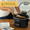 4.5-Quart Lift & Serve Hinged Lid Slow Cooker, One-Touch Control, Black - Black