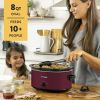 8-Quart Manual Slow Cooker - Red