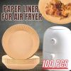 100pcs Air Fryer Liners Disposable Paper Liner For Roasting Microwave - Paper