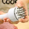 1pc Meat Hammer; Kitchen Loose Meat Needle; Steak Tenderizer; Pork Chop Hammer Tool - White - 16 Needles