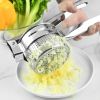 1pc Stainless Steel Potato Presser Masher Ricer; Commercial Grade Tool To Press Mash Fruit Or Food - Silvery