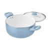 12pc Ceramic Cookware Set, Blue Linen - colour