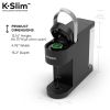 K-Slim Single-Serve K-Cup Pod Coffee Maker, Black - black