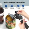 1pc Ergonomic Manual Can Opener with Soft Grips - Smooth Edge Cutting Can Opener for Kitchen & Restaurant - Food Grade Stainless Steel - 1pc