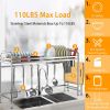 Over Sink Dish Drying Rack Shelf Stainless Steel Kitchen Countertop Bowl Dish Chopping Board Organizer Rack - Silver