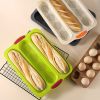 1pc; Silicone Baguette Pan; French Bread Baking Pan; Perforated 3 Loaves Baguettes Bakery Tray; Baking Tools; Kitchen Gadgets; Home Kitchen Items - Mu