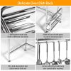 Over Sink Dish Drying Rack Shelf Stainless Steel Kitchen Countertop Bowl Dish Chopping Board Organizer Rack - Silver