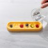 1pc Reusable Sphere Round Ball Ice Cube Tray With Lid; 23*7*5cm/9.05"*2.76"*1.97 " - Bright Yellow