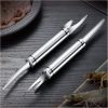 2pcs 5 In 1 Multifunctional Shrimp Line Fish Maw Knife Household Shrimp Line Knife; Fish Scale Planer Seafood Knives Tool For Kitchen - 304 Stainless