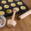 1pc Kitchen Gadgets Wood Egg Tart Pusher Double Side Tart Tamper Pastry Pusher Wooden Egg Tart Mold For Eggtart Mold Baking Cake Kitchen Tools - Wood