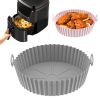 1/2pcs Air Fryer Silicone Pot; Reusable Air Fryer Liners; Silicone Air Fryer Basket; Food Safe Air Fryer Accessories - 1PCS Gray