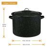 21-Quart Stock Pot with Lid - black